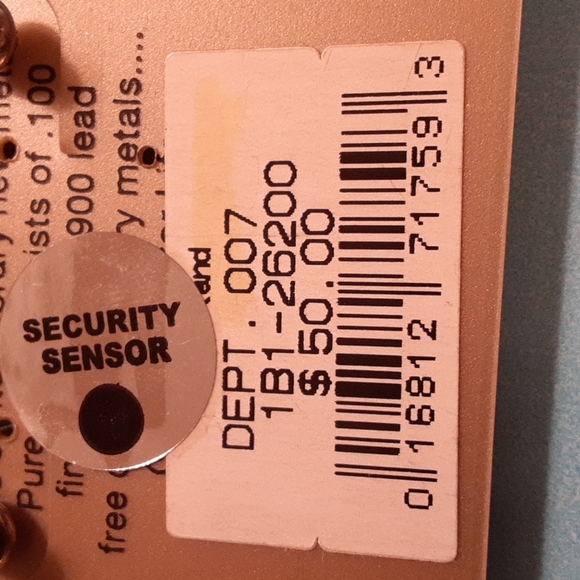 A683 earings. Pure 100 by Danecraft. 7/8" SQUARE - Picture 9 of 9